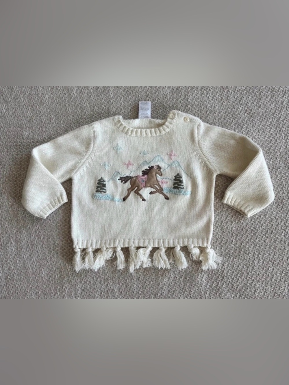 Vintage Gymboree horse sweater 12/18m